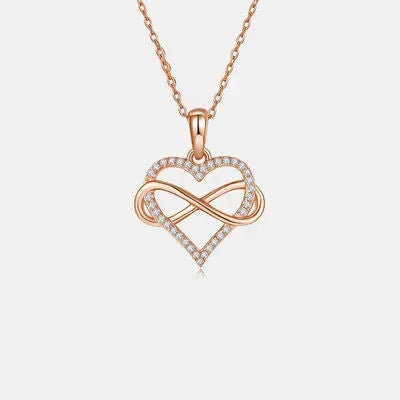 Moissanite 925 Sterling Silver Heart Shape Necklace Moissanite - Tophatter Daily Deals